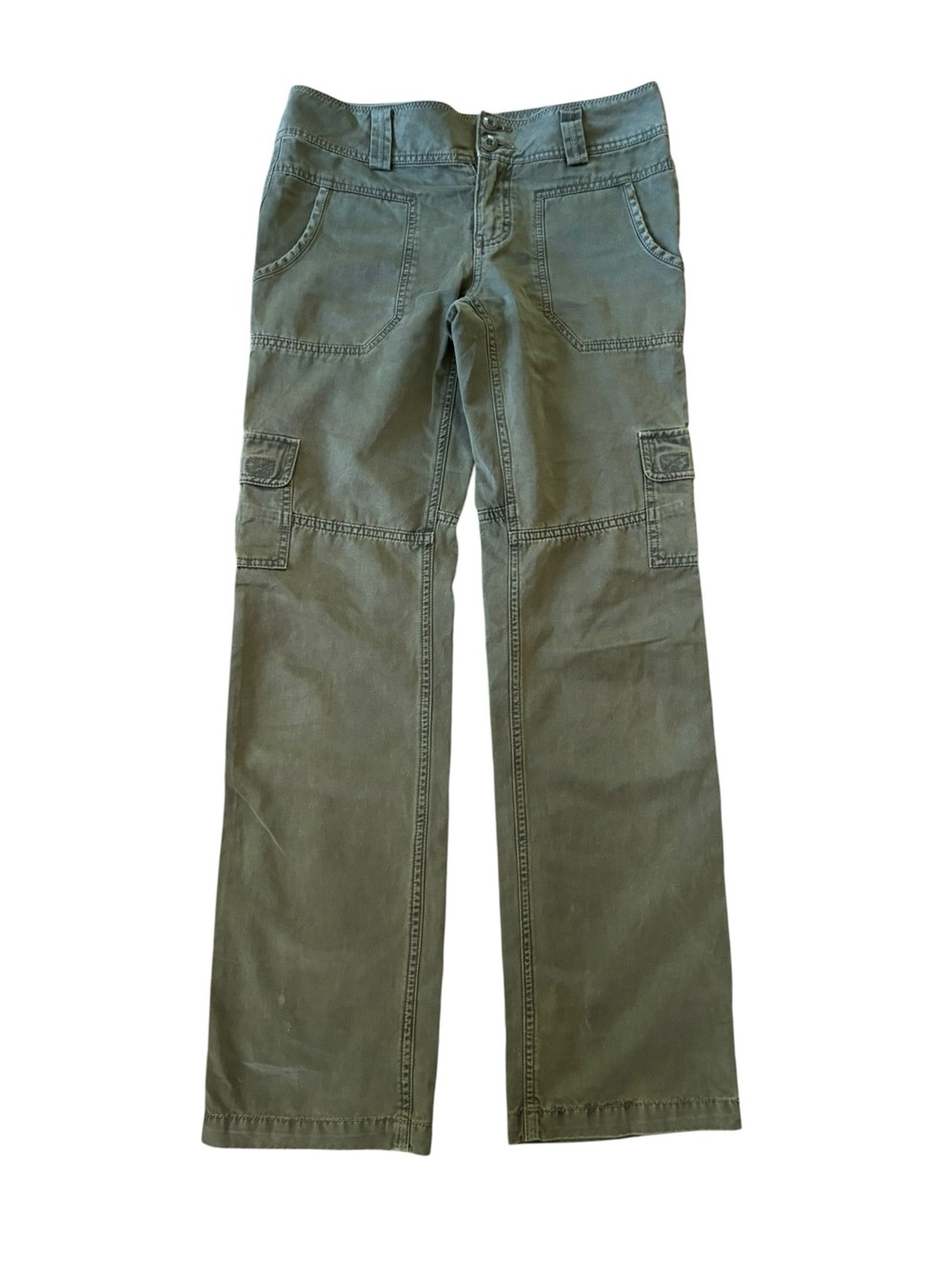 Gramicci Women’s Cargo Pant 4 Olive Green   100% Cotton Hiking Outdoors Utility